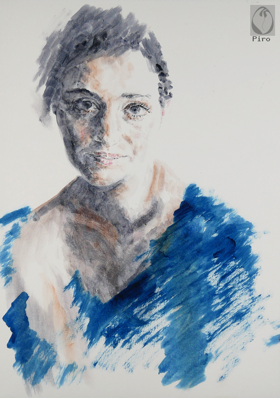 oil on paper - olio su carta di Piro